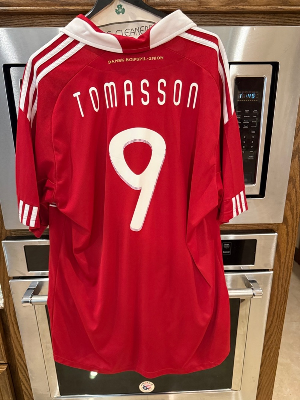 Authentic World Cup Denmark Soccer Jersey "TOMASSON" #9